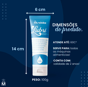 LUBRIFICANTE MÁQUINA DE SORVETE LUBRI 100G MUNDOLCE - Foto 5