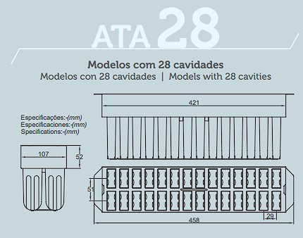 FORMA PICOLÉ MOLDE LÁPIS (44ML) 28 CAVIDADES - ATAFORMA - Foto 3