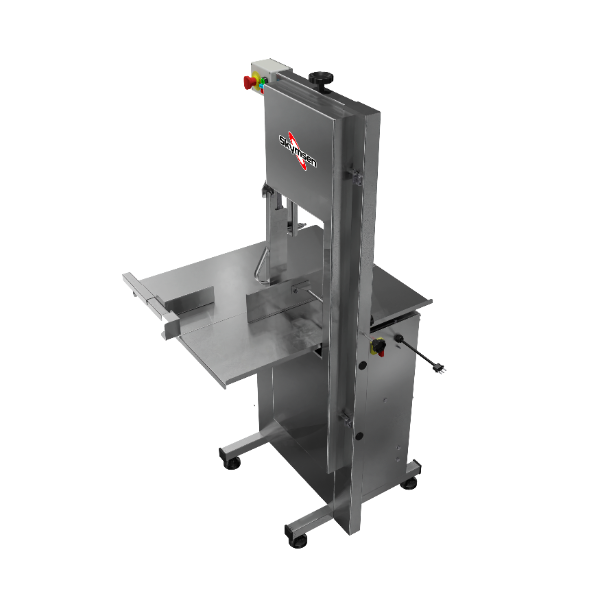 SERRA FITA PARA CARNE INOX COM EMPURRADOR MESA MÓVEL REGULADOR DE CORTE LÂMINA DE 2.820mm SL282 127V SKYMSEN - Foto 3