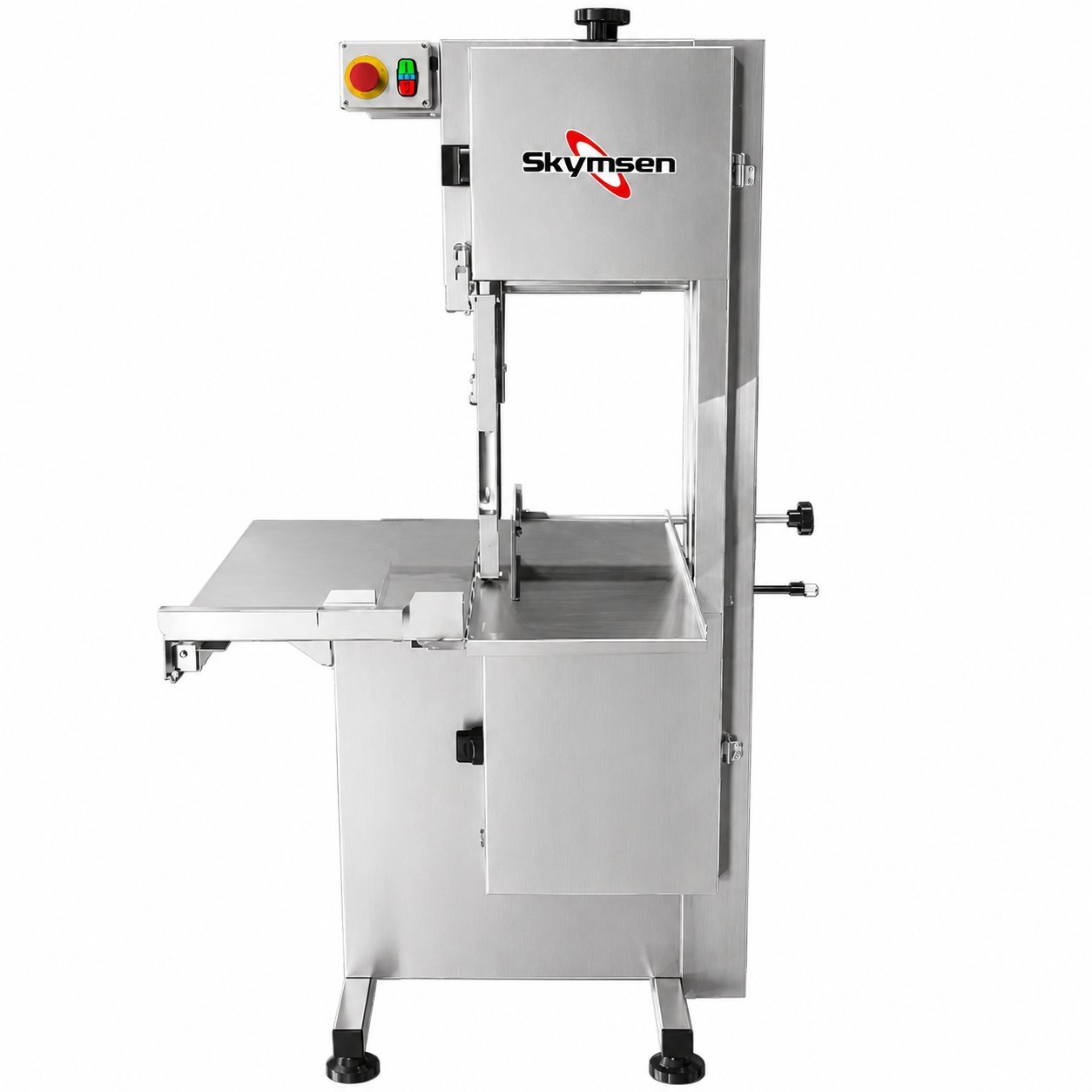 SERRA FITA PARA CARNE INOX COM EMPURRADOR MESA MÓVEL REGULADOR DE CORTE LÂMINA DE 2.820mm SL282 220V SKYMSEN