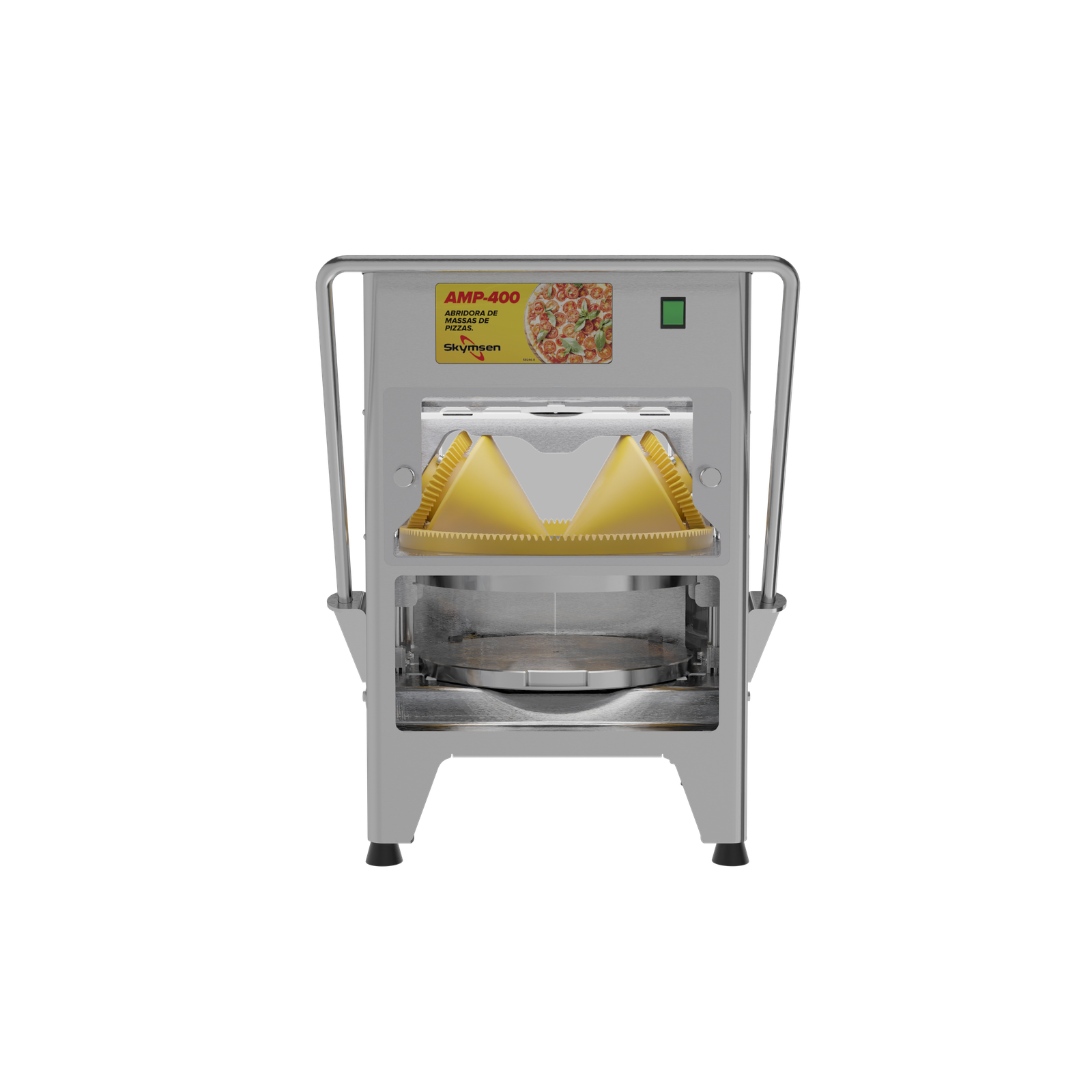 ABRIDORA DE MASSAS DE PIZZAS C/ 3 BANDEJAS AMP 400 127V SKYMSEN