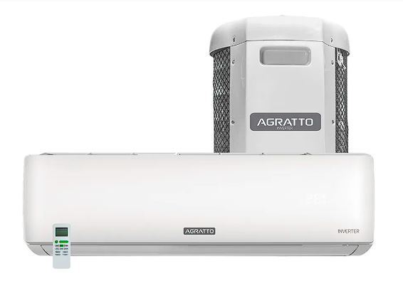 AR CONDICIONADO SPLIT HI WALL INVERTER 9.000BTUS QUENTE/FRIO R32 LCST9QF-02I 220V AGRATTO