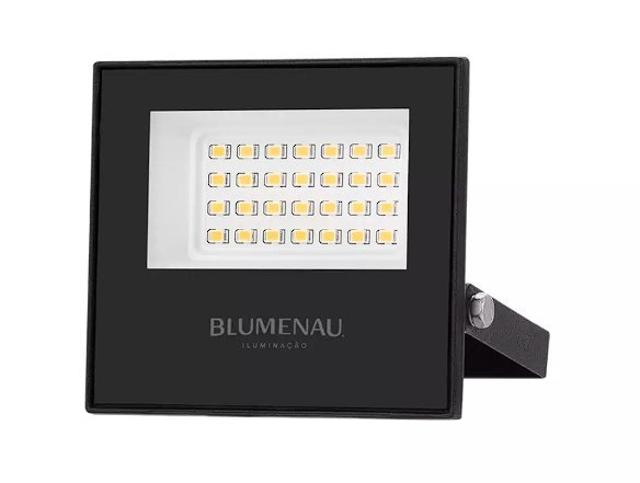 REFLETOR LED 30W 6500K IP66 BIVOLT PRETO BLUMENAU