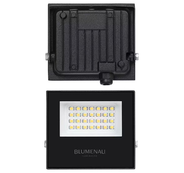 REFLETOR LED 30W 6500K IP66 BIVOLT PRETO BLUMENAU - Foto 4
