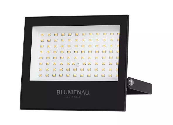 REFLETOR LED 100W 3000K IP66 BIVOLT PRETO BLUMENAU
